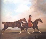 STUBBS, George William Anderson with Two Saddle Horses (mk25) oil on canvas